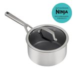 Ninja ZEROSTICK Stainless Steel 20cm Saucepan with Lid - [C60220UKREF]