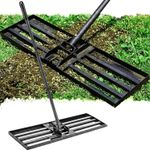 Levelling Rake Tiltable Handle Garden Lawn Leveller Tool Lute Landscaping Rake