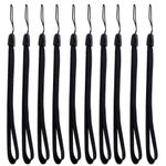 10PCS Wrist Strap Lanyard for Phone Camera Flashlight Black UK