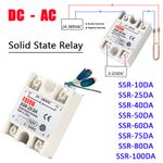 Single Phase Solid State Relay Module DC - AC SSR 10DA - 100DA 3-32VDC 24-380VAC