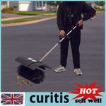 Walk Behind Power Sweeper Broom 52cc 2.3HP Gas Engine Sweeper Lawn Gravel Turf