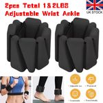 2pcs Adjustable Wrist Ankle Weights for Aerobics Pilates Weight-Bearing Bracelet