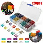 120pcs Assorted Blade Fuse Kit Car Fuses Mixed Low Profile Mini Fuse Assortment