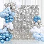 24pcs Shimmer Sequin Backdrop Wall Panels Great Event Birthday Party Backdrop