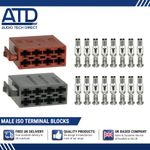 ISO 8Pin Terminal Block Socket Connectors Male Power Speaker Universal Car Radio