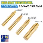 12 Flute Rifling Button Spiral Helical Chamber Reamer Cutter Tool 5.5mm-9mm