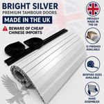 Tambour Door - BRIGHT SILVER ( Roller Door ) Campervan Motorhome - NEW COLOUR !!