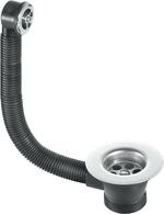 McAlpine FSW2PC Sink Combined Waste Overflow - Chrome Plated 1.5" x 85mm Flange