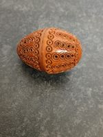 Antique/Vintage Coquilla Nut Egg Pomander Treen Screw Container 5cm L  10cm R