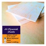 Birch Plywood Ply Premium A4 3mm Laser & Pyrography High B/B Quality A4 Sheet