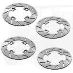 Front + Rear Brake Disc Rotors For Kawasaki KAF820 KAF1000 Mule PRO DX FX 15-23