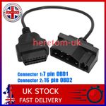 Diagnostic Tool Adapter Cable 7 Pin Male OBD1 to OBD2 OBDII 16 Pin Fit Ford EFI