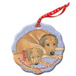 Rhodesian Ridgeback Holiday Porcelain Christmas Tree Ornament