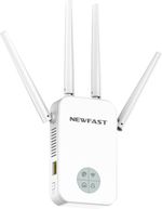 NEWFAST 1200Mbps WiFi Extender, Dual Band, 5.8GHz, Compatible with All routers