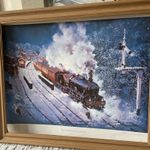  British Rail Railwayana Print – Steam Locomotive in Snow