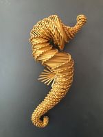 Corn Dolly SEAHORSE Vintage Straw Wheat Harvest Trophy Magic