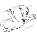 Character sticker Casper The Friendly Ghost decal Ice Cream Van (choose size)