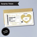 Personalised Boarding Pass Scratch Card Surprise Reveal Holiday Plane Ticket