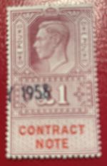 KGVI  Used Revenues/Fiscals CONTRACT NOTE £1.