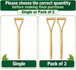 REPLACEMENT WOODEN SHAFT YD HANDLE SHOVEL SPADE SPARE FORK 24"