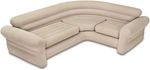 Intex Inflatable Corner Living Room Air Mattress Sectional Sofa Couch, Beige