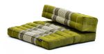 Leewadee Foldable Floor Mattress – Seating Futon with Kapok, 50 x 70 cm, Green