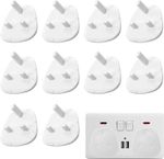 10X Plug Socket Covers Baby Child Proof Electrical Safety switch Protector 3-Pin