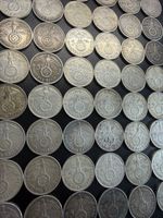 German 5 Reichmark  Silver Reichmark Paul Von Hindenburg Swastika Coin X1 WWII 