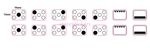 STOVE STICKERS 5 RING HOB COOKER TOP BURNER MARKINGS PLUS OVEN  DECALS STICKERS