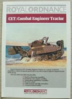 ROYAL ORDNANCE CET COMBAT ENGINEER TRACTOR Sales Specification Leaflet c1999