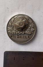 British Military Prize Medallion Best Recruit Engraved To PTE Dales A 1958 M3635