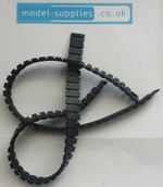 Dinky 683  Pair of Cheiftain Tank Repro Rubber Tracks Black or Silver - Qty PAIR