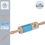 Beechwood Rolling Pin Compact Size for Young Bakers Baking and Crafting