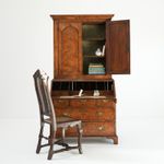 18th Century Burr Elm Bureau Bookcase