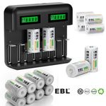 Lot 1.2V C D Cell Size Rechargeable Batteries NI-MH / AA AAA C D Battery Charger