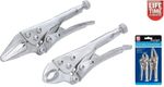 2PC MINI ADJUSTABLE LOCKING LONG NOSE MOLE VICE GRIP SMALL PLIERS 