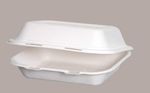 9x6 Bagasse Burger Boxes Compostable Clamshell Takeaway Food Containers 50-250