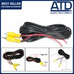 Reverse Camera RCA Cable 6m Video Phono Red Trigger Wire Yellow Extension Lead