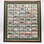 1968 Vintage Tea Cards – "History of the Motor Car" Complete Set of 50 Framed...