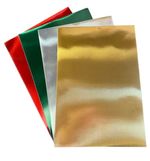 Silver Gold Red Green Mirror A4 Card Metallic 230gsm Shiny Sheets for Craft