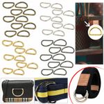 2-100pcs D Ring Webbing Metal Pet Collar for Leathercraft Handbag Purses 15-50mm