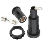 Panel Mounted Fuse Holder for 5mm x 20mm Glass Fuses For Speakers Amplifiers