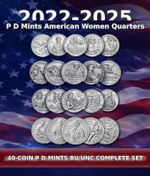 2022 2023 2024 2025 American Women Quarters P D 40 Coin Complete Set BU