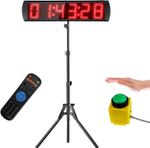 Gym Timer, 5 Inch Gym Clock with Stand, Large LED Digital Wall Clock with Remote