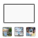 Foldable Canvas Movie Screen Small Portable Projector Outdoor with Stand