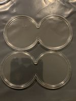 Infinity Double Coin capsule - Acrylic - Holds 2 Coins 39-40mm X 3mm