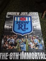 Signed Andew John's Rugby League Canvas Picture