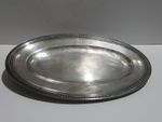Antique Christofle silverplate serving, tray, Crown Monogram