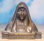 Virgin Mary Ava Maria Bronze Religious Christianity Statue 7cm x 6cm Catholic