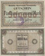 Traunstein Inflationsgeld Sparkassa Traunstein used (III) 1923 500.000 Mark